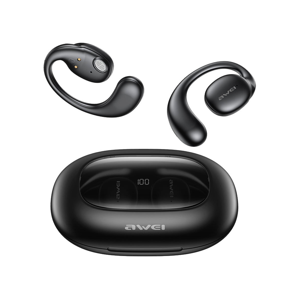 AWEI T80 Open-Ear Earbuds (Open-Ear Design, 25° Sonic Ray, Sports Fit)